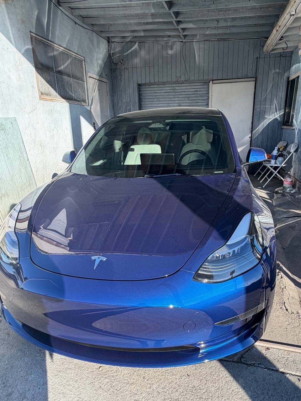 Tesla Model 3 — after tint, rear